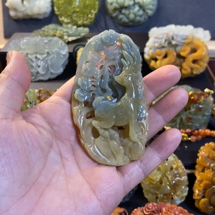 岫玉未镶嵌项链毛衣链