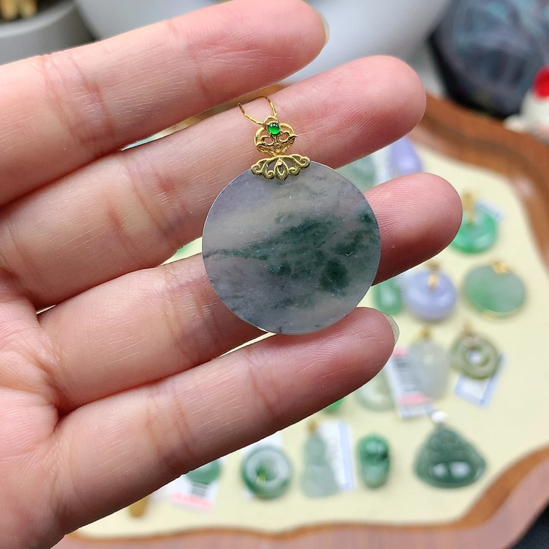 翡翠未镶嵌吊坠(不含链)