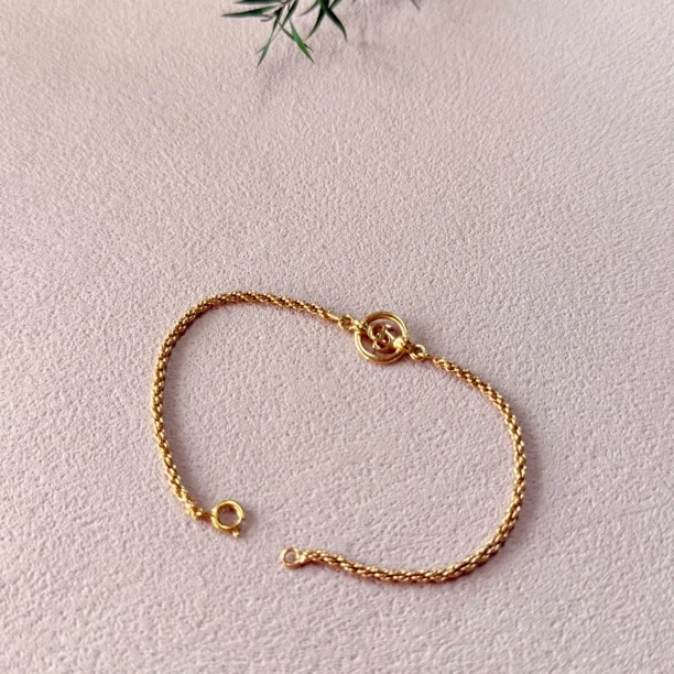 90新 DIOR/迪奥 【六六中古】孤品复古手链te7601手围18