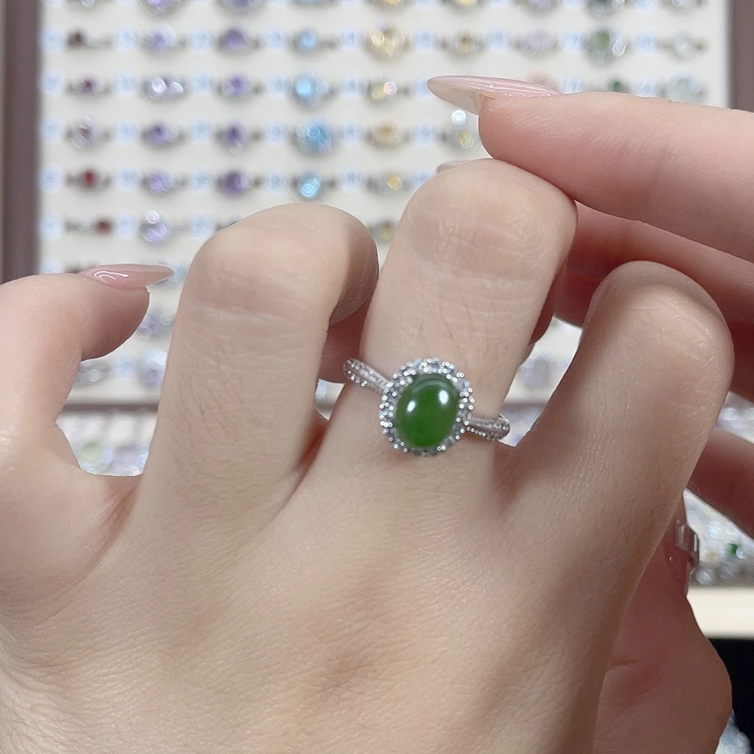 和田玉（碧玉）未镶嵌戒指