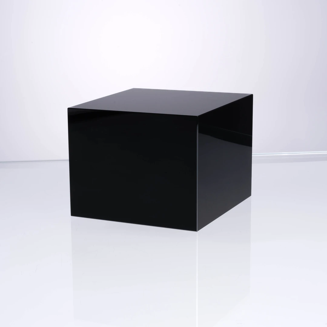 【黑水晶底座】新中式纯手工极简送水晶琉璃礼摆件黑色方形高档高档