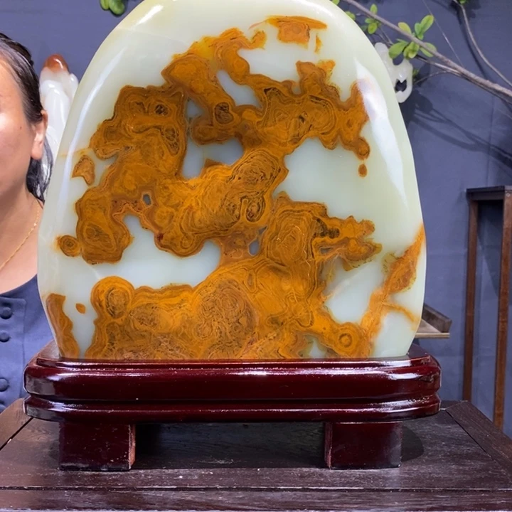 石材伊朗古青石摆件
