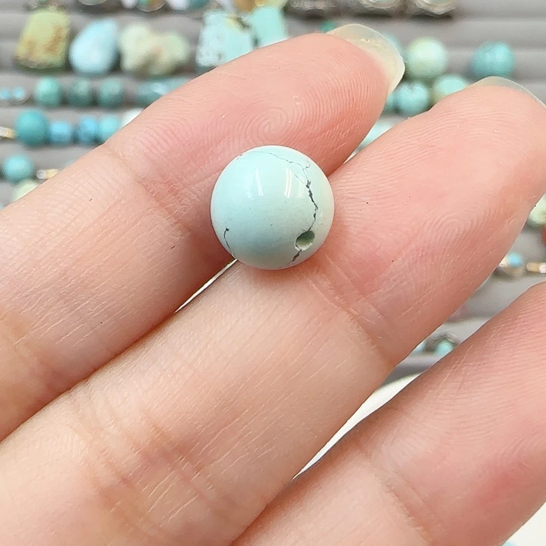 未镶嵌绿松石卡9圆珠