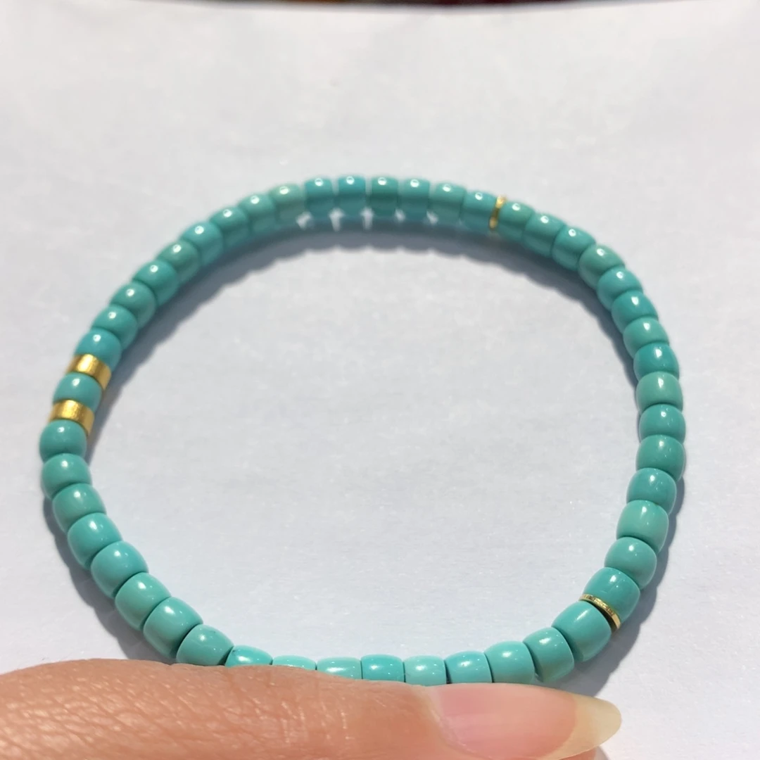 18K金镶嵌绿松石单圈