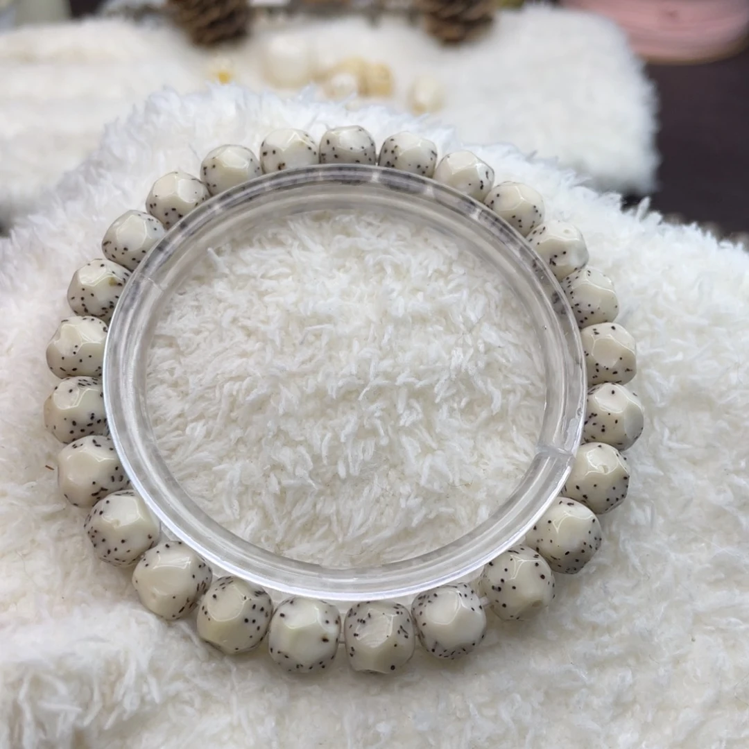 星月菩提手串༞****7新年快乐9×8改手工无相大留白小细星