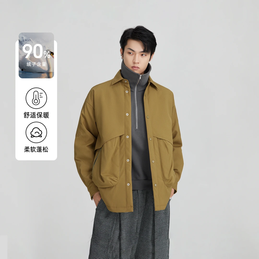 HERBEL/冬季男士短款鹅绒服时尚休闲潮流户外保暖TSR639522