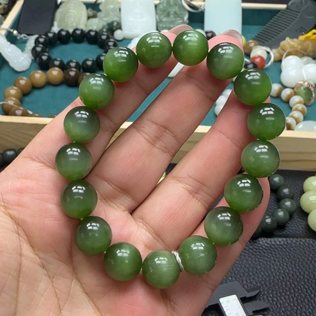 和田玉未镶嵌手链12