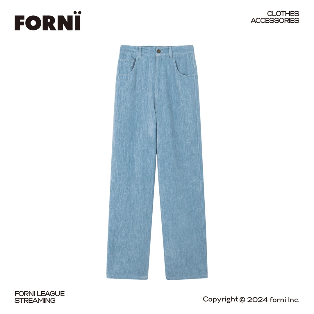 FORNI  月夜清河 直筒宽松长裤简约感潮流时尚女士休闲裤子