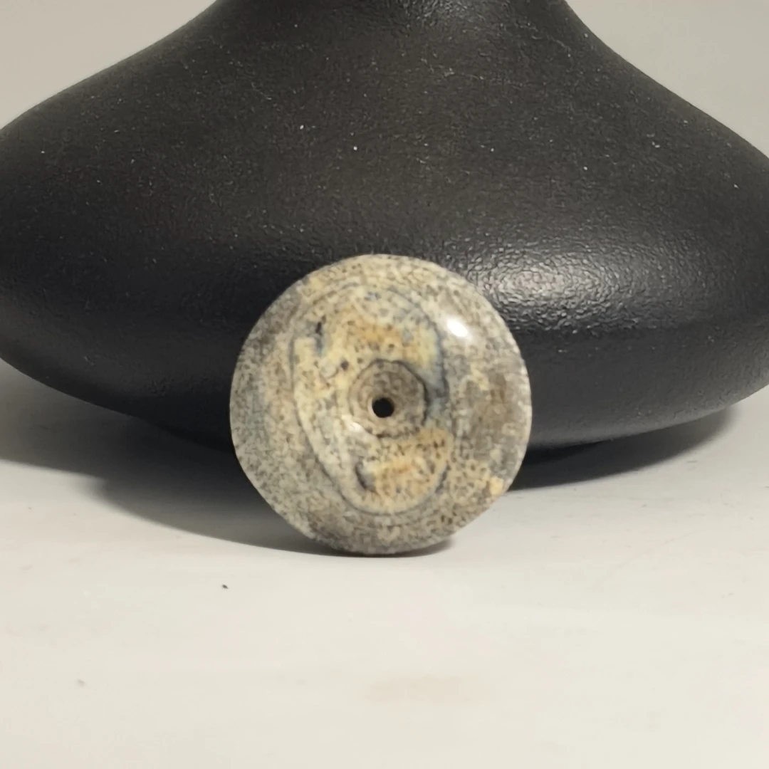 猛犸牙雕水墨平安扣24*7mm假一罚四X976