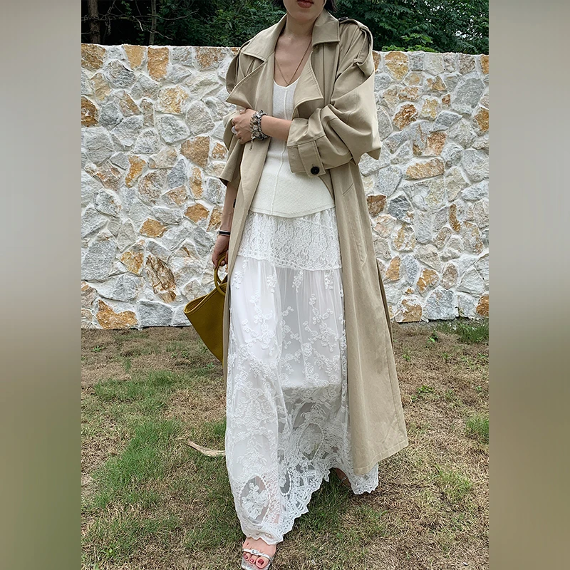 十三粥私服 温柔无界 温柔半身裙女宽松遮肉百搭通勤高腰SG0112