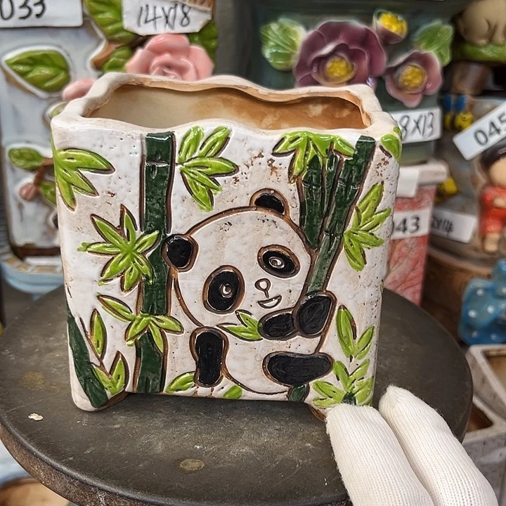 粗陶材质多肉花盆