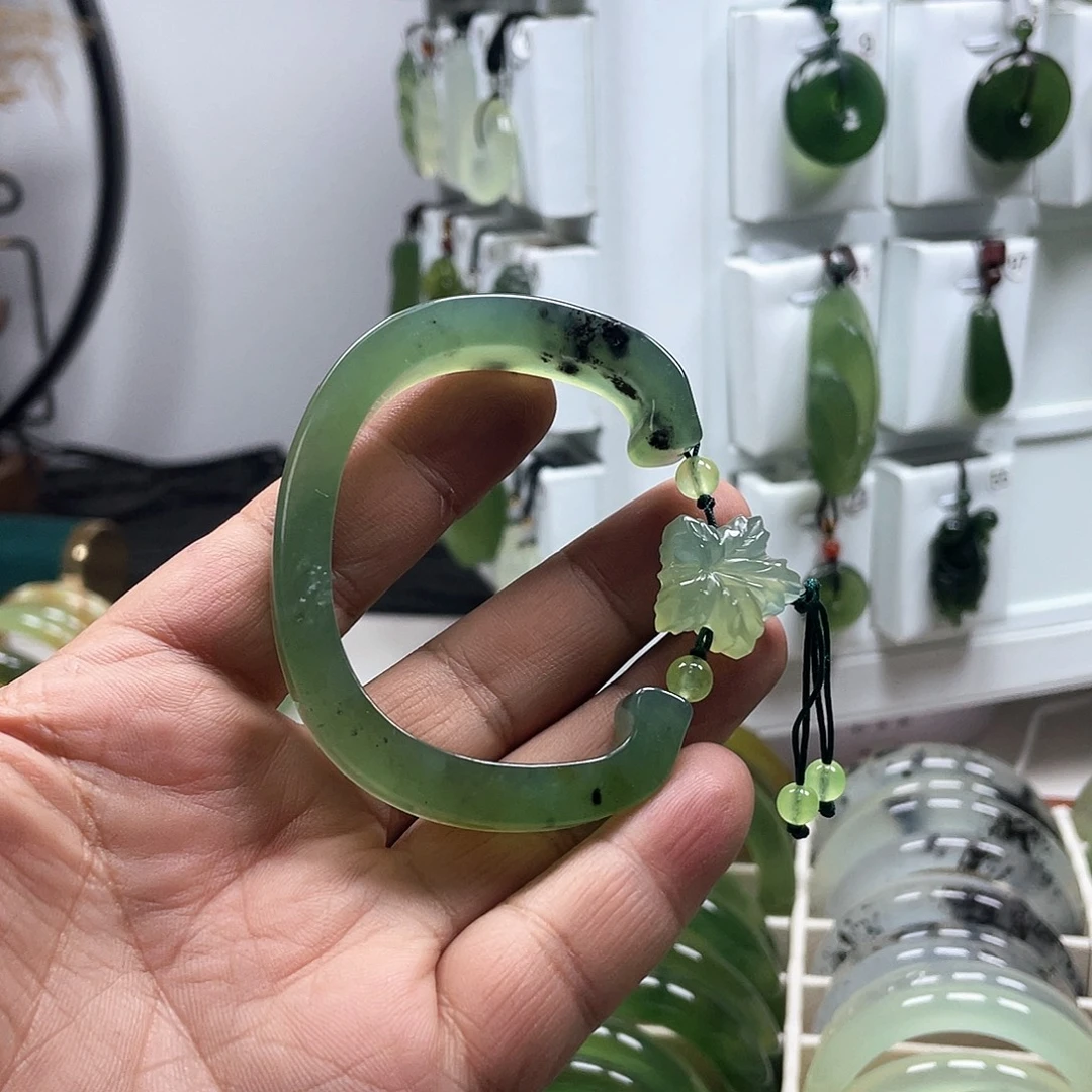 紫***腾合金蛇纹石玉手镯