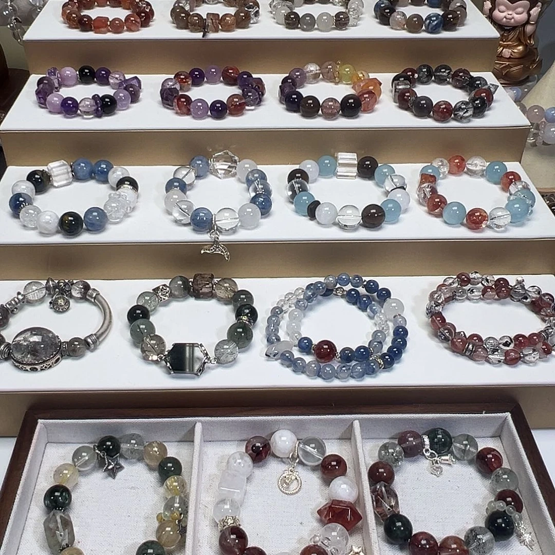 烟晶未镶嵌手链单珠