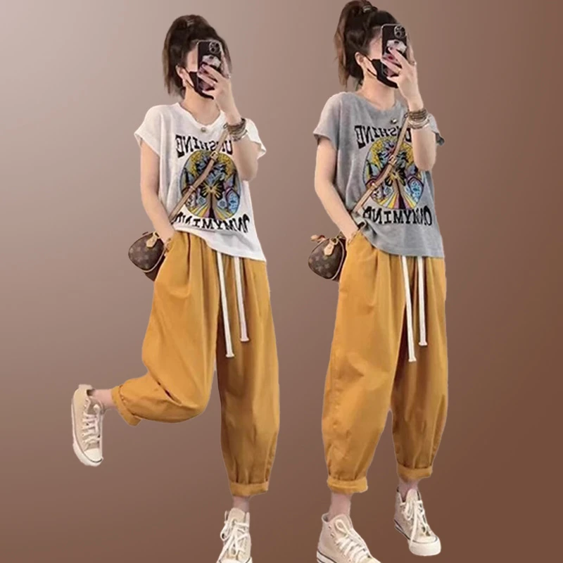 休闲套装女爆款2025夏季新款甜美可爱风格衣服炸街潮款两件套穿搭