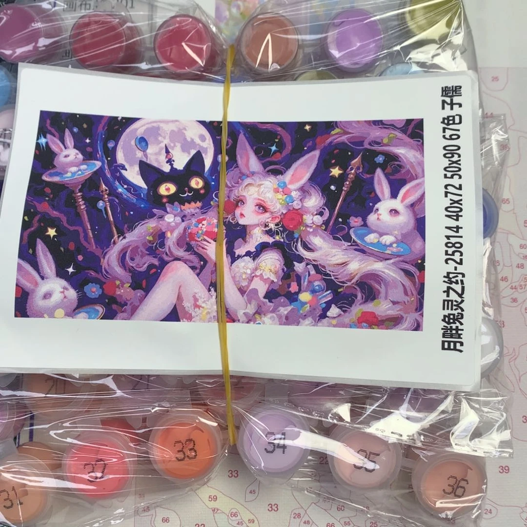 棉布月畔兔灵之约中尺寸棉布