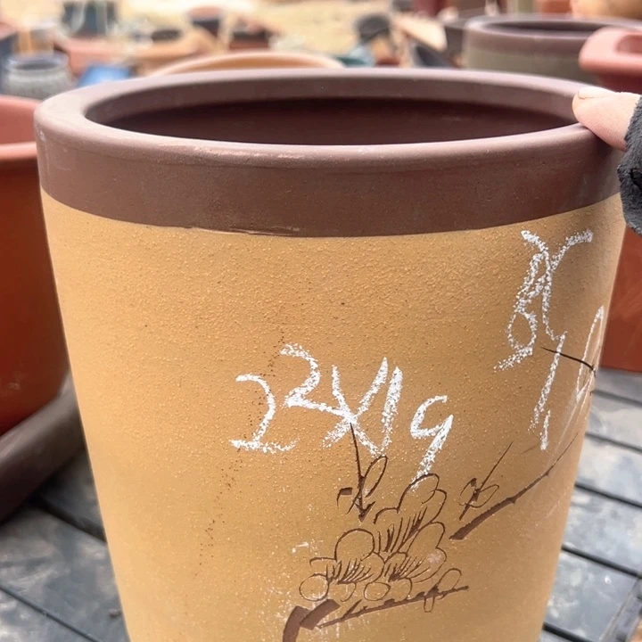 红陶紫砂兰花盆微瑕