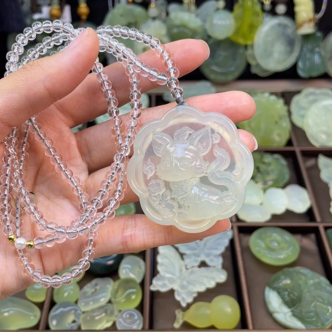 蛇纹石玉未镶嵌项链