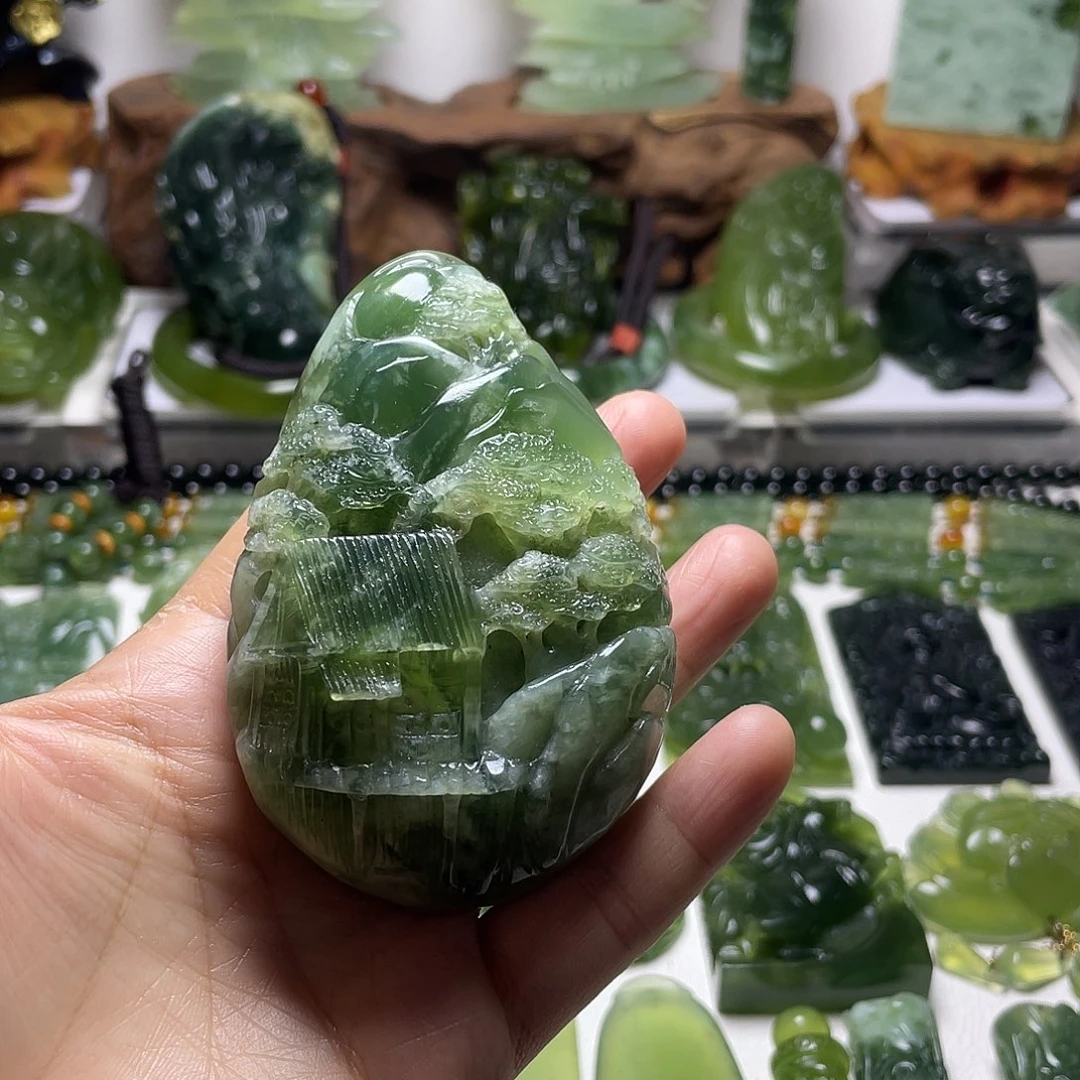 蛇纹石玉未镶嵌手把