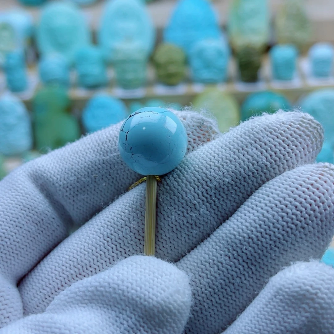 绿松石未镶嵌珠宝奇石14+mm