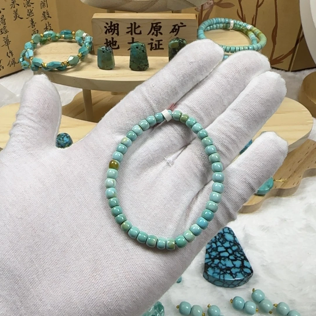 绿松石未镶嵌直切手串25