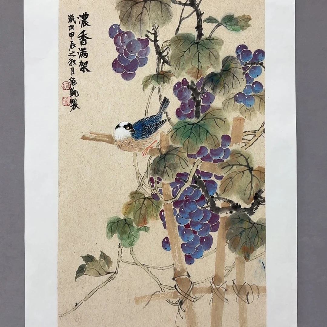 国画亲笔手绘放心去藏