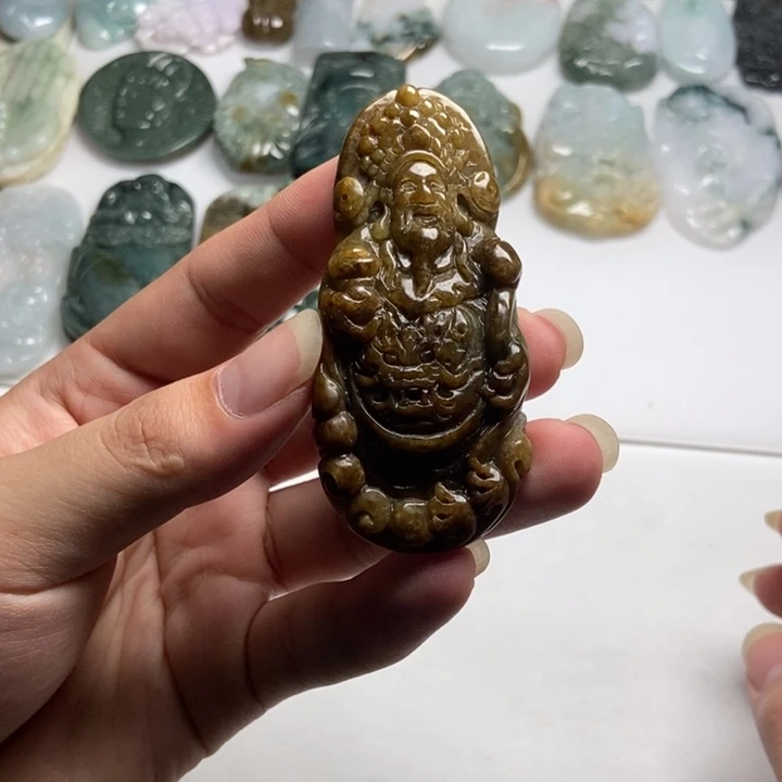 翡翠未镶嵌颈饰财爷27