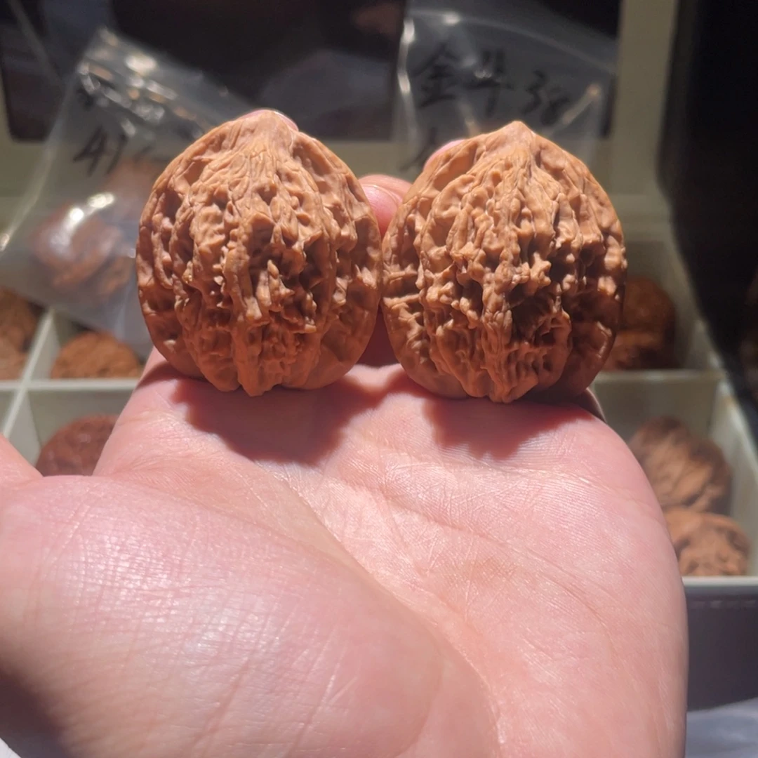 啊***包把件文玩核桃40 全品麦穗虎头头货