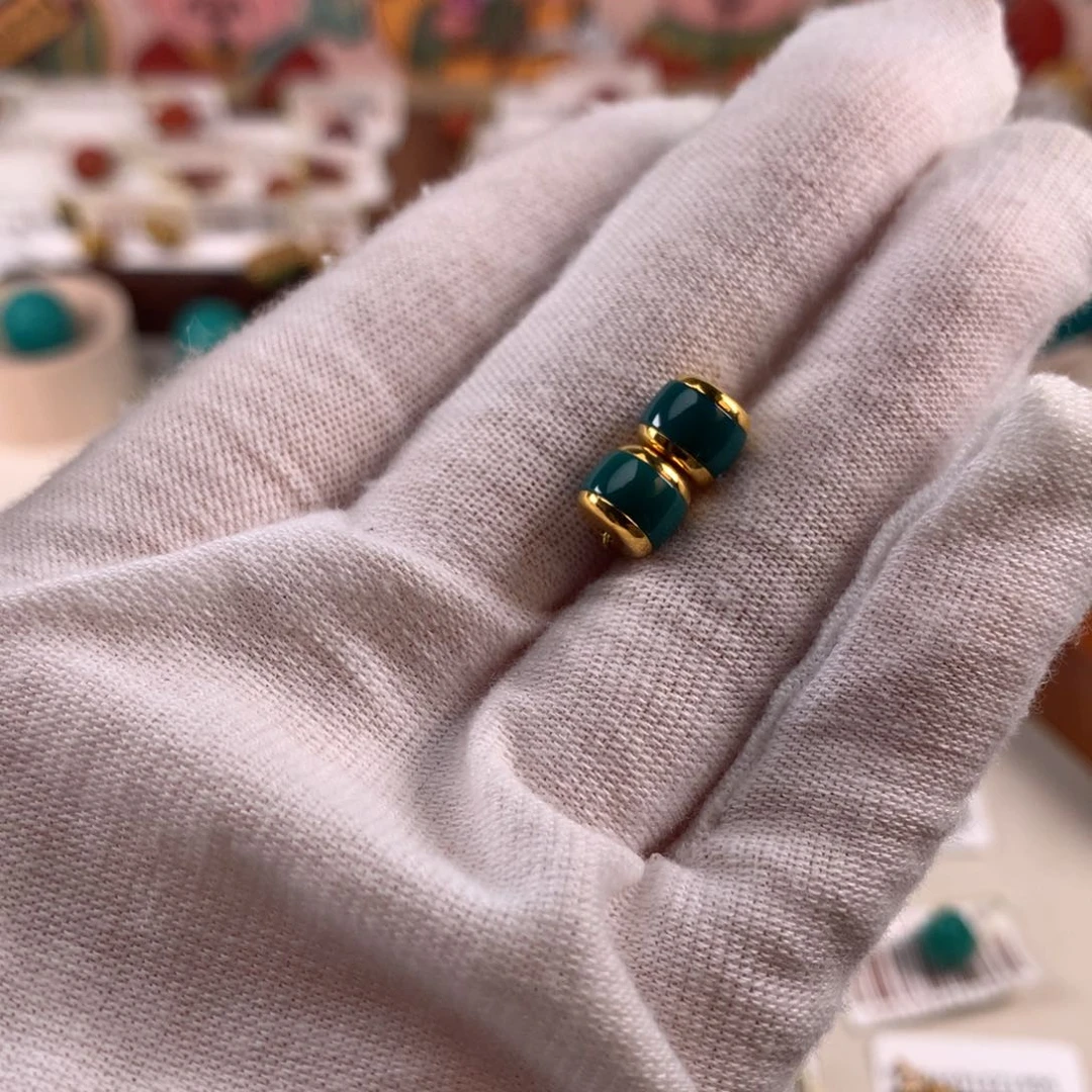 绿松石18K金镶嵌配饰蓥7.1*6.2