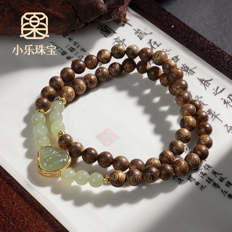 经典国风和田玉文玩木串女式手链多样性发一-10434