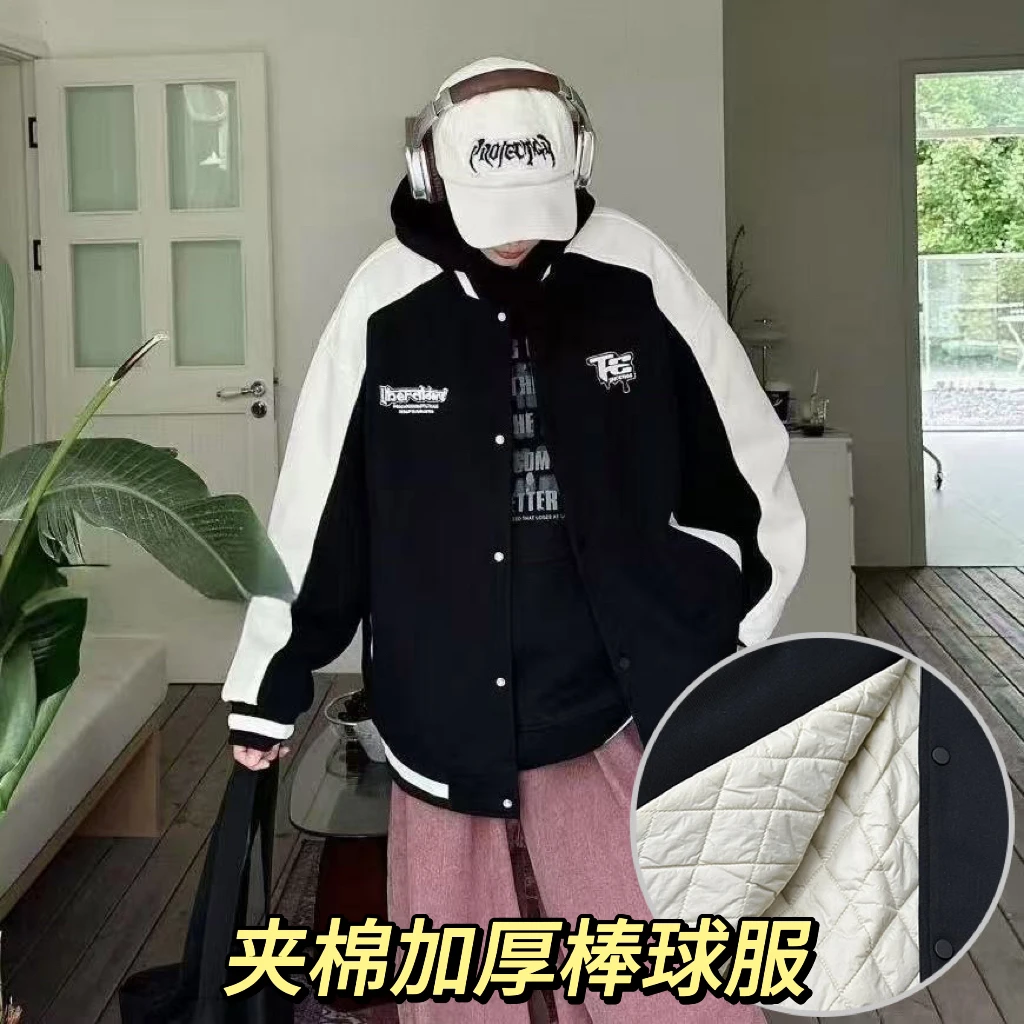 m青少年韩版设计感棒球服秋季新款宽松休闲时尚潮流