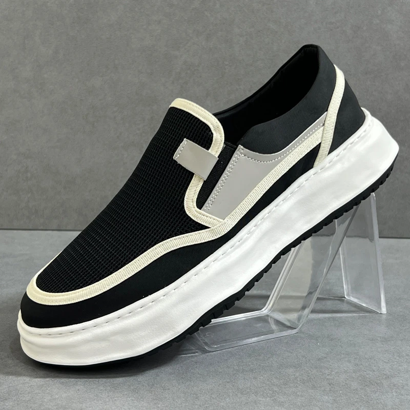 男鞋夏季网面透气薄款布鞋轻便软底休闲鞋青年百搭懒人一脚蹬板鞋