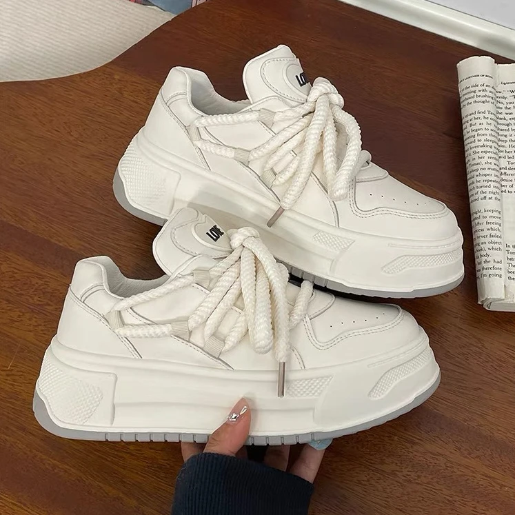 小白鞋百搭厚底板鞋休闲学生女鞋C13/FXG-230452