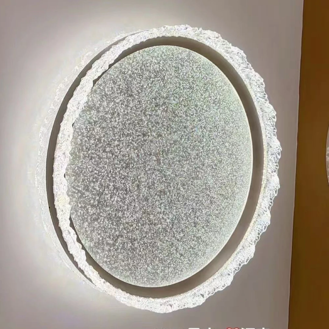 新款蕾丝边双发光简约大气卧室吸顶灯