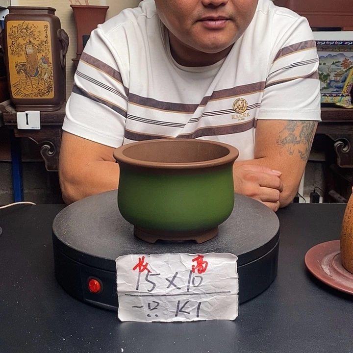 紫砂花盆货号一只KK1