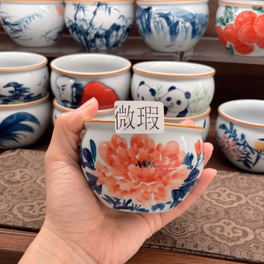 微瑕釉下彩纯手绘