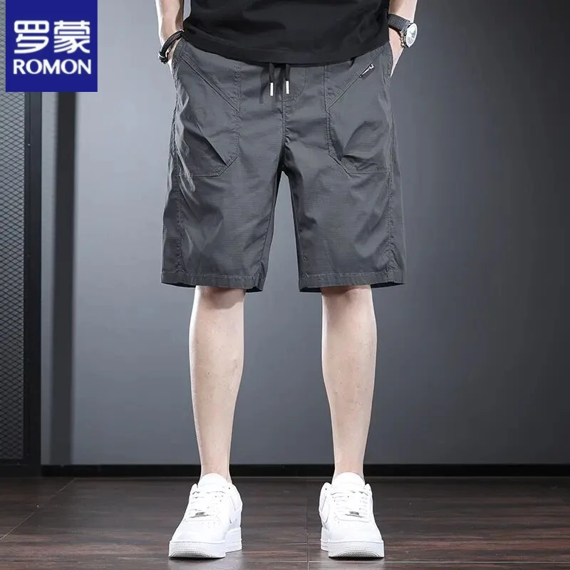 罗蒙高端休闲短裤男夏季新款通勤男士工装五分裤宽松百搭半截裤潮