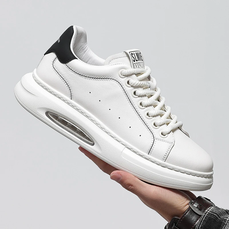 2025秋季新款男鞋软底百搭板鞋厚底运动休闲鞋轻便高级小白鞋潮流