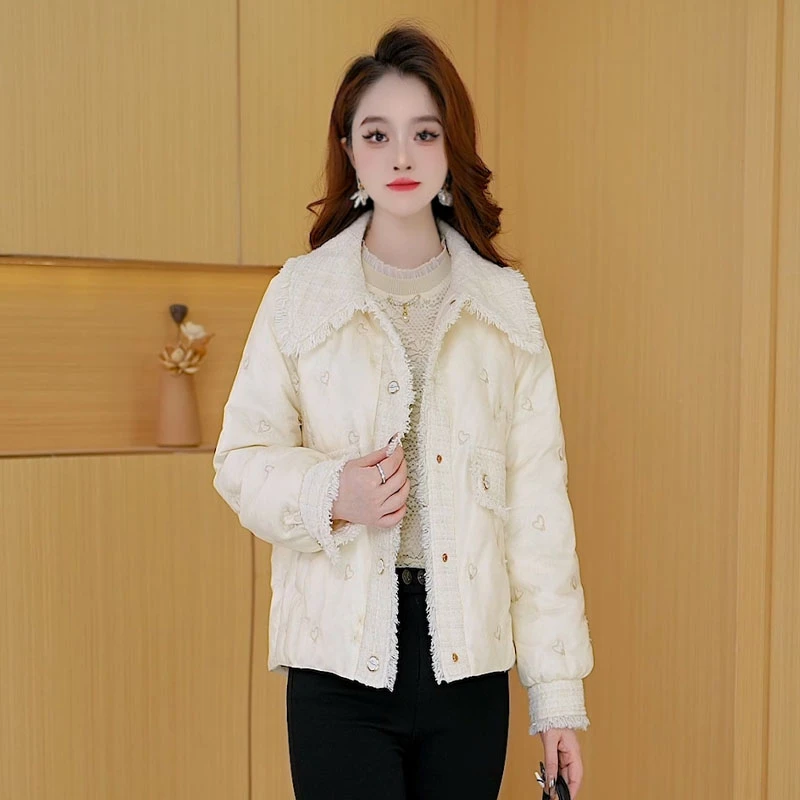 【羽绒服】冬季白鸭绒羽绒服百搭新款时尚气质休闲保暖外套女