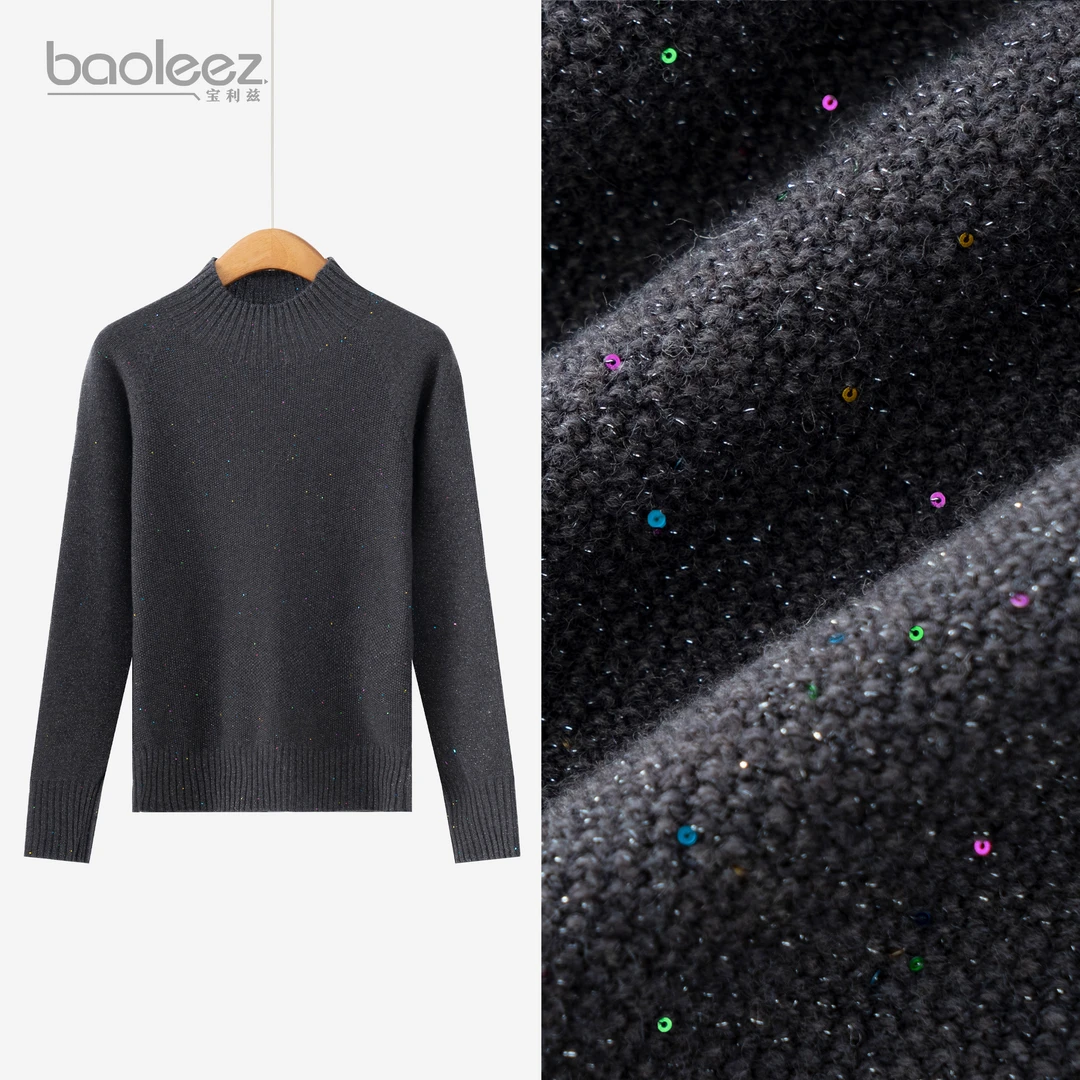 Baoleez/宝利兹「满天星」加厚羊毛衫气质新款百搭简约133B243A313