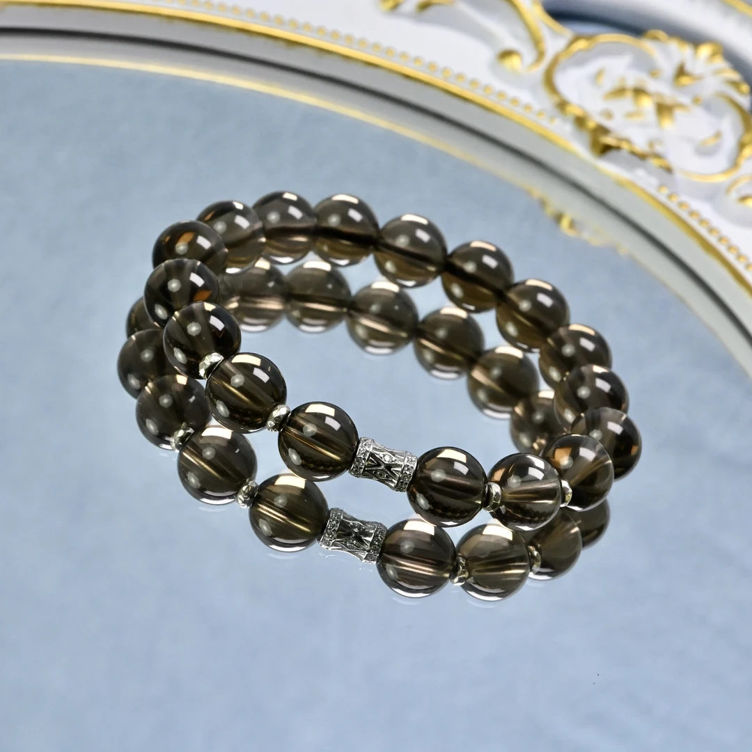 【无忧】宝玥珠宝-手串时尚-天然烟晶10mm-A029【多样性发一】