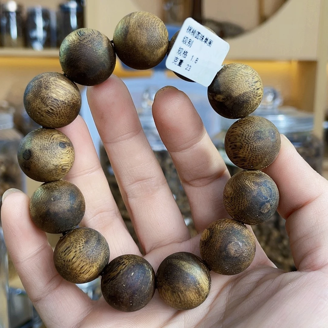 沉香沉香碎屑棋楠圆珠单圈1.8/23克多样性发一