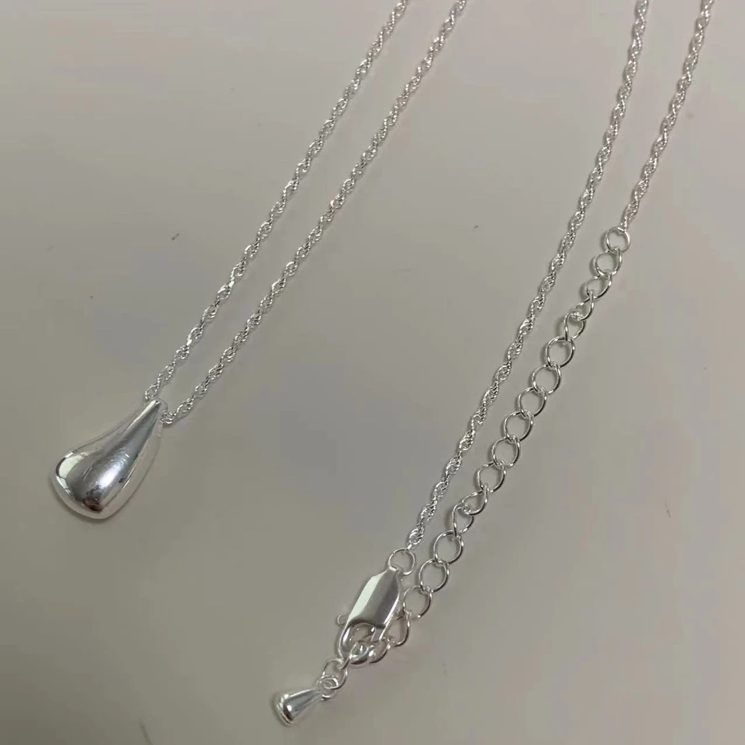 坠链均925银 X2102  简韩 水滴项链