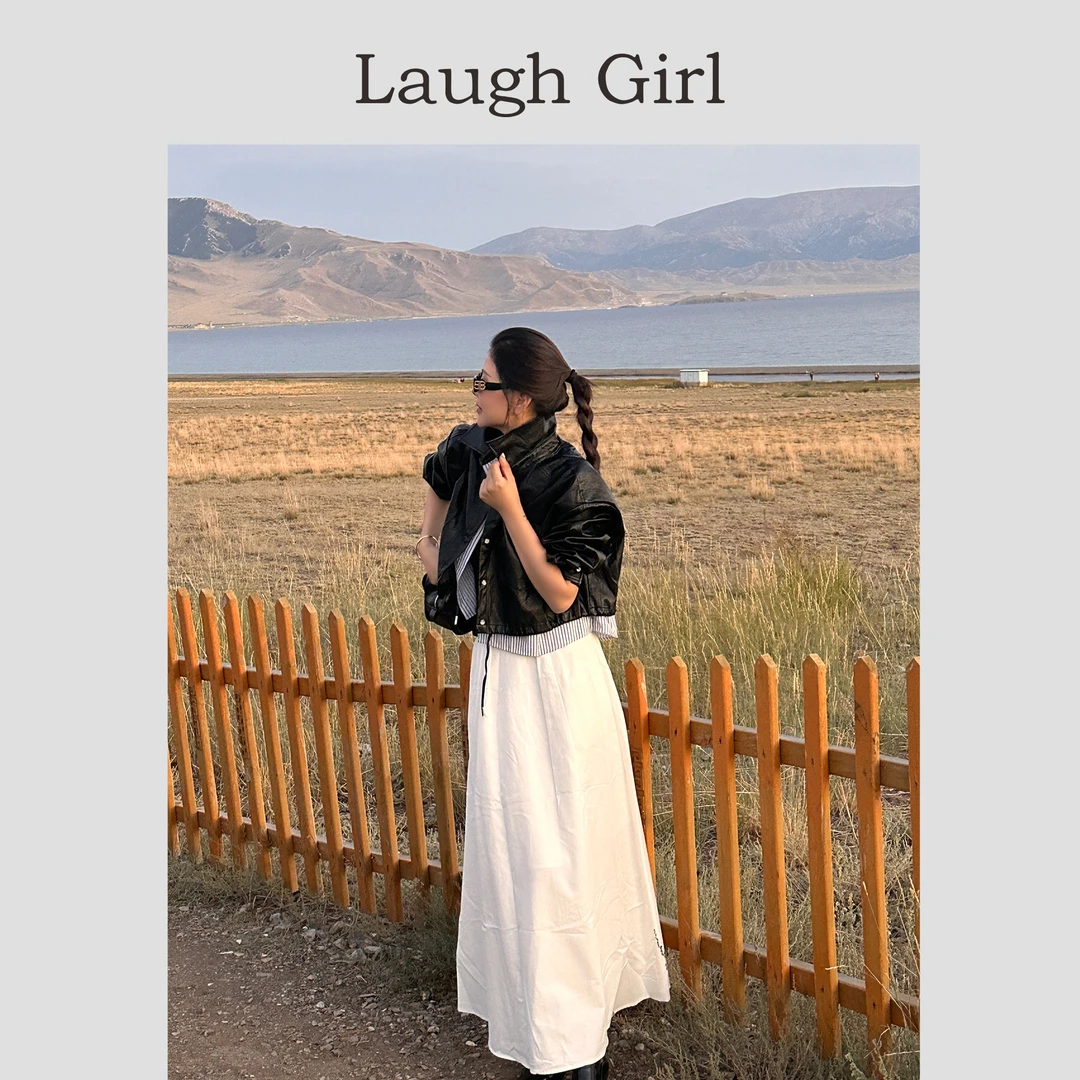 楚楚君 Laugh girl【云感半裙】纯色简约赫本风半身裙 EL53332J