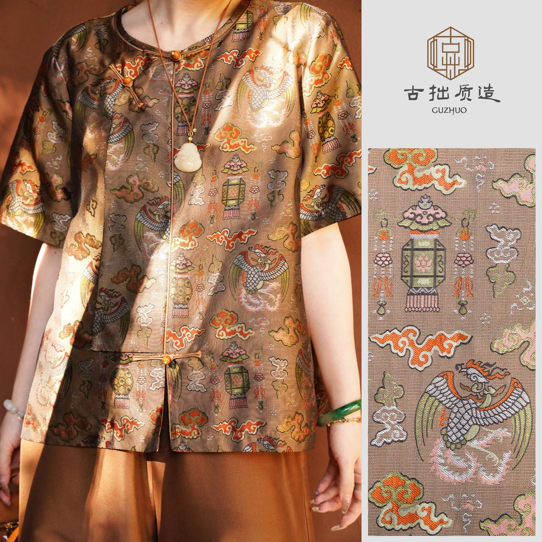 宋锦罗·丰登团凤！桑蚕丝新中式上衣！GZ6155