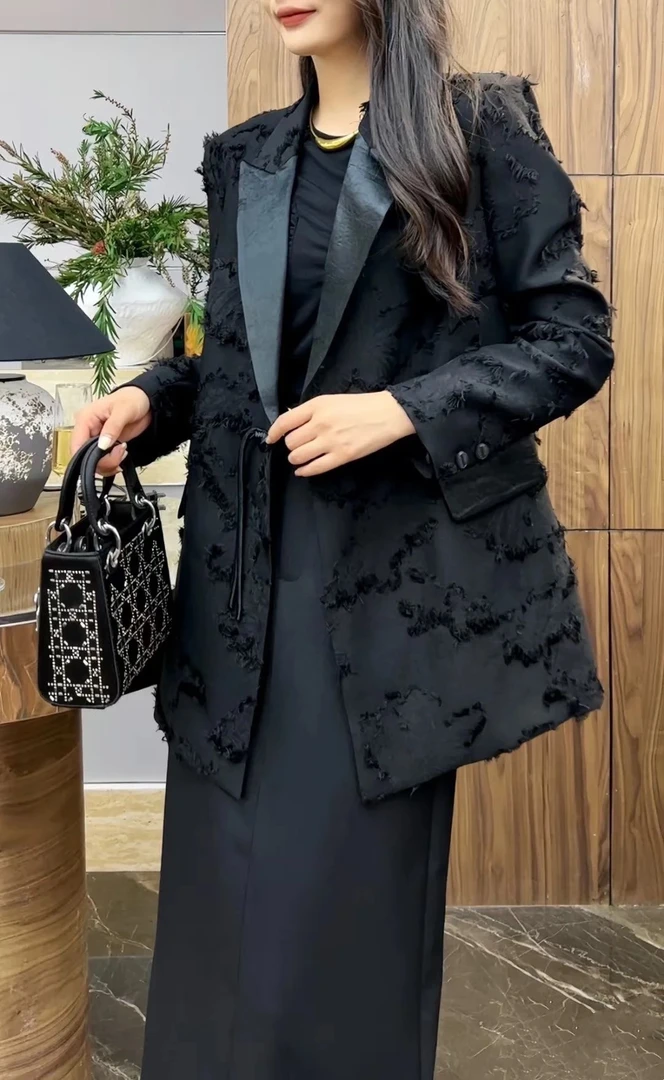雅尼拉21057小香风流苏西装外套女款名媛高端精致气质西服上衣