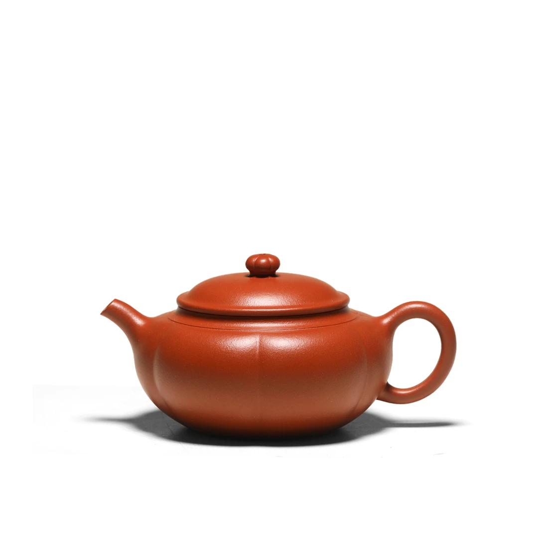 方寸堂精工自产 花蕾壶 原矿朱泥 160cc  手工紫砂壶 高端泡茶器