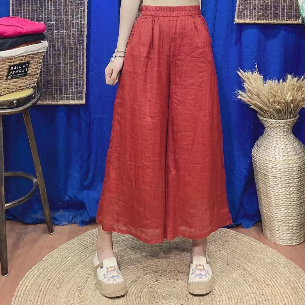 2110苎麻阔腿双层裤(裤长92-撑开腰围3尺3左右)