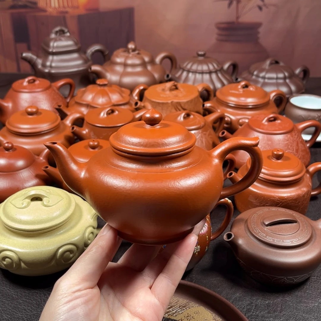 茶壶紫砂原矿朱泥260毫升