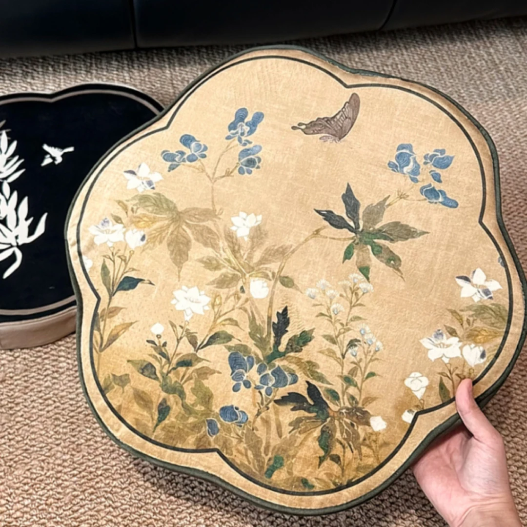 MOMO新中式蒲团榻榻米打坐禅修垫客厅地上跪拜垫子冥想复古坐墩可