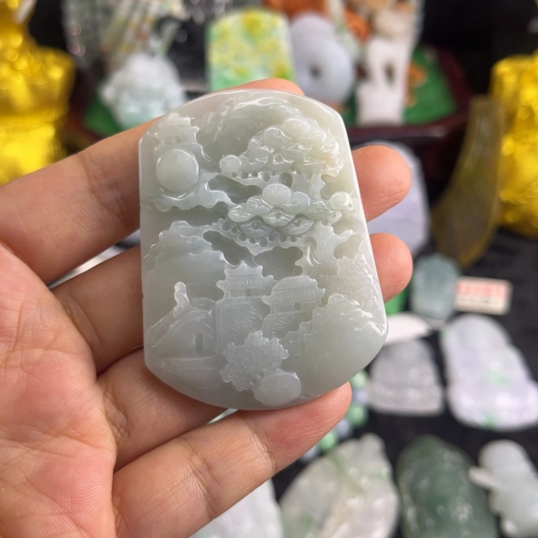 翡翠未镶嵌吊坠(不含链)